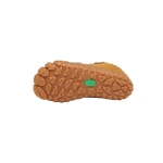 Suela de goma color caramelo de la zapatilla Saguaro Will Naranja, con tacos antideslizantes y logotipo verde
