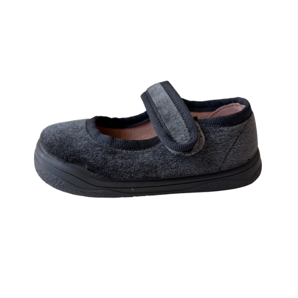 Zapy mercedes terciopelo gris