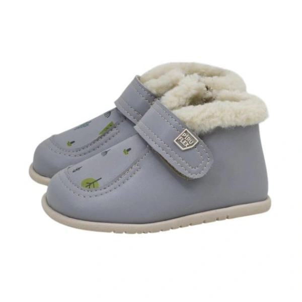 Piruflex bota bebé azul claro con pelito