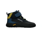 Bota deportiva infantil Primigi Gore-Tex azul marino con velcro, cordones elásticos y suela Vibram negra, vista lateral