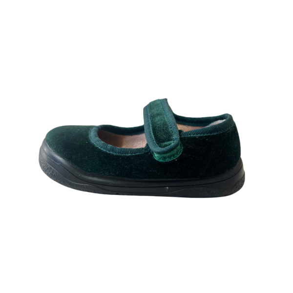 Zapy mercedes terciopelo verde botella