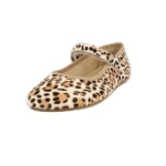 Bailarina Blanditos Ballet Print con estampado de leopardo y tira con velcro, vista lateral delantera