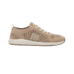 Sneaker de adulto Mustang Free Apolo en color nude, de punto calado con cordones y suela blanca, vista lateral