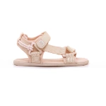 Sandalia Mustang Free Nylon Strap Nude vista de perfil, con tiras de velcro y cordón elástico en el talón