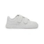 Zapatilla infantil Mustang Free Rise blanca con dos tiras de velcro y perforaciones laterales, vista de perfil